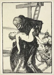 More cruel than Death, illustration from The Kaiser